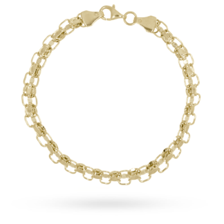 Bransoletka Złota z Kolekcji Piatto z Nacinanymi Kulkami