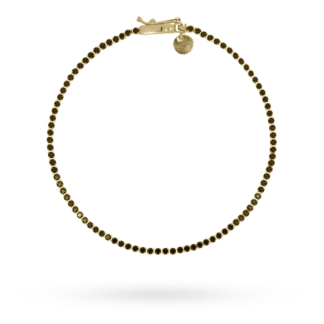 Bransoletka Złota z Czarnymi Cyrkoniami I Zapięciem Typu Szuflada