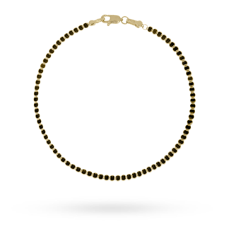 Bransoletka Złota z Czarnymi Cyrkoniami