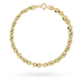 Bransoletka Złota Splot Irydia Szeroka 20cm Długości