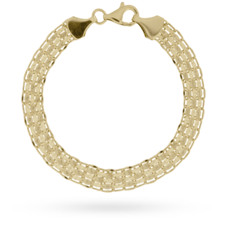 Bransoletka Złota Splot z Kolekcji Piatto Szerokość 0,7cm