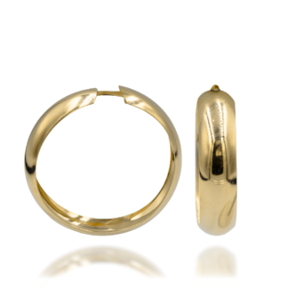 Złote Klasyczne Kreolki Szerokie 25mm