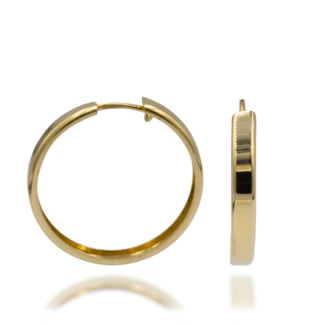 Złote Kolczyki Kreolki Gładkie Klasyczne 23mm