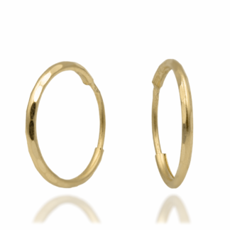 Kolczyki Kreolki z Diamentowanymi Krawędziami 20mm