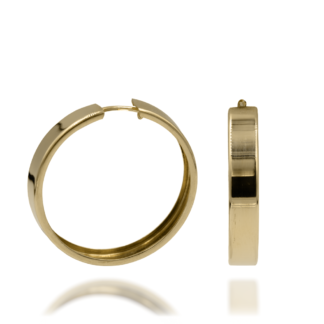 Kolczyki Złote Kreolki Średnie Klasyczne 28mm