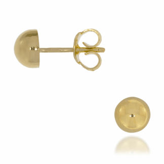 Kolczyki Sztyft Półkule Gładkie 6mm