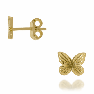 Złote Kolczyki Sztyfty – Motylki