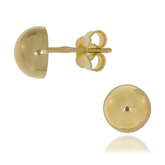 Kolczyki Sztyft Półkule Gładkie 8mm