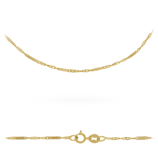 Łańcuszek Złoty Splot Singapur blaszki