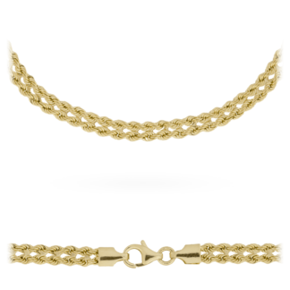 Łańcuszek Złoty Splot Podwójny Kordel