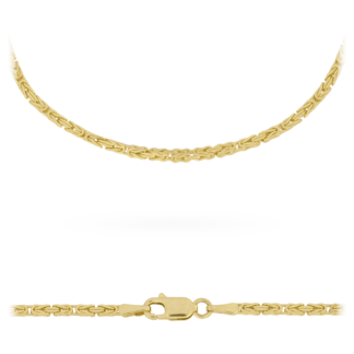 Łańcuszek Złoty Splot Królewski z Zapięciem Typu Karabińczyk