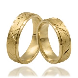 Matowe Obrączki z Wzorem Kompasu Życia