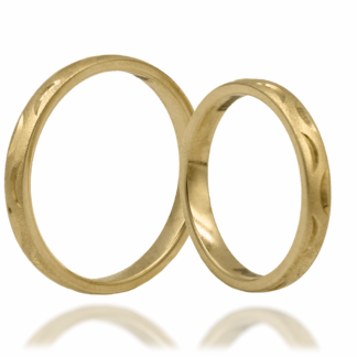 Obrączki Ślubne Piaskowane z Motywem Delikatnych Łuków