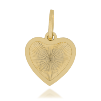 Zawieszka Złote Serce Pełne z Promienistym Tłem