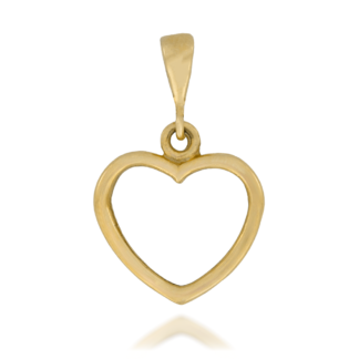 Zawieszka Złota Ramka w Kształcie Serca