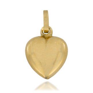 Zawieszka Złote Serce Gładkie Wypukłe z Dwóch Stron Małe