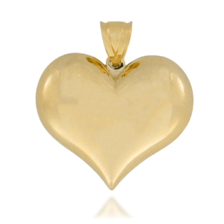 Zawieszka Złote Serce Gładkie Obustronnie Wypukłe Średnie