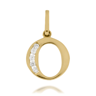 Zawieszka Złota Literka ''O'' z Cyrkoniami