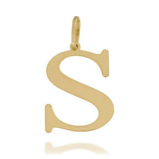 Zawieszka Złota Literka ''S'' Gładka