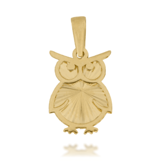 Zawieszka Złota Sowa z Nacinanym Wnętrzem
