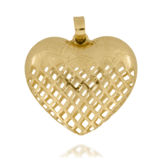 Zawieszka Złote Serce Ażurowe