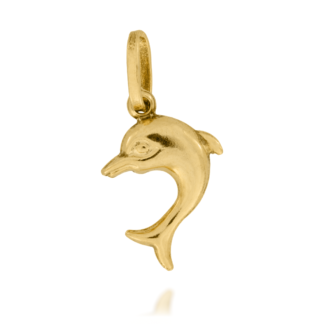 Zawieszka Złoty Delfinek Gładki Wypukły Obustronnie