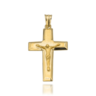 Złoty Krzyżyk z Fazowanymi Krawędziami